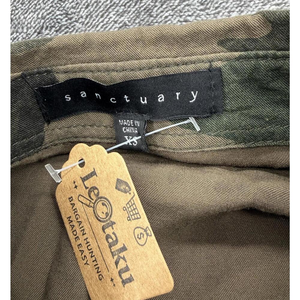 Sanctuary Camouflage Button-Up Shirt XS Military Fit Cotton - Picture 3 of 12